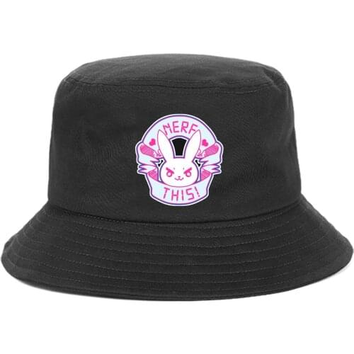 Anime Game OW logo Bucket Hat teenager Outdoor Summer Hip Hop Cap unisex Streetwear Chapeau Caps Fisherman Caps