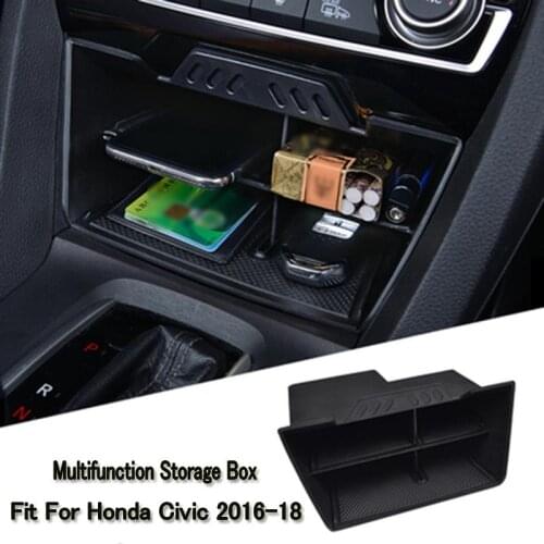 Plastic Storage Box ABS Central Console For Honda Civic 2016-2018 Interior Multifunction