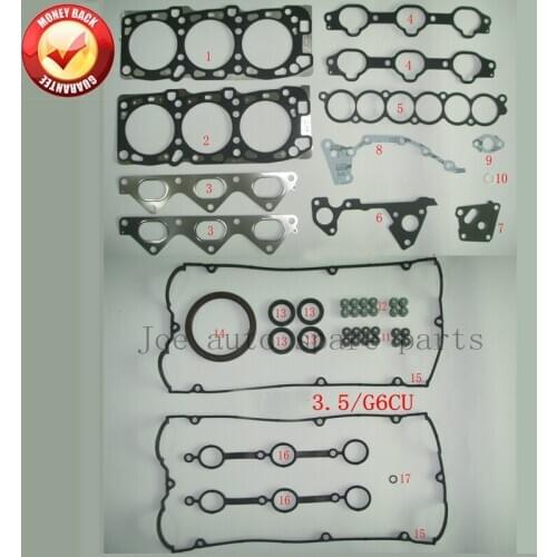 G6CU V6 Engine Full gasket set kit for Hyundai Terracan 3.5L KIA Sorento 3.5L 3.5 L 20910-39D00