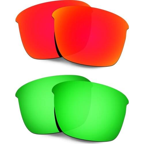 HKUCO Polarized Replacement Lenses For Thinlink Sunglasses Red/Green 2 Pairs