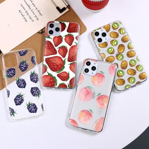 For Huawei P30 P20 P40 P Smart 2019 2021 Honor 9X 8X 8A 10i 10 20 Pro Y6 Y7 Y9 Prime 2019 Mate 20 Lite E Transparent Fruits Case