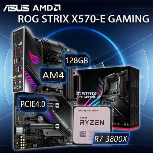 Socket AM4 Asus ROG STRIX X570-E GAMING Motherbaord Support 5800X 3800X AMD Ryzen PCI-E 4.0 Display Port M.2 AMD X570 Placa-mãe