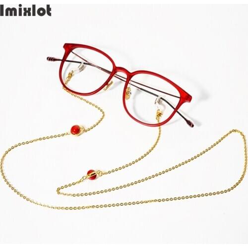 8 Colors Stainless Steel Shell Beads Sunglasses Lanyard Strap Necklace Metal Eyeglass Glasses Chain Cord Reading Glasses Strap