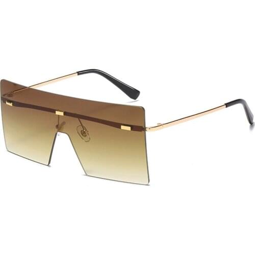 Fashion Square Sunglasses Women Trendy Summer Traveling Style Sun Glasses UV400 Brown Shades for Men