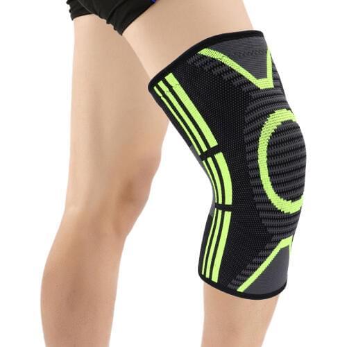 Toms Hug Sport Kneepad Knee Support Brace 1 Pair Green Pattern Knee Pad Protect for Joint Pain Relief Injury Recovery Black