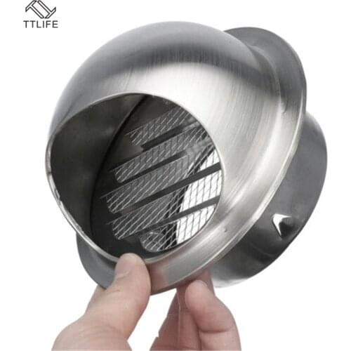 TTLIFE Stainless Steel Wall Ceiling Air Vent Ducting Ventilation Exhaust Grille Cover Outlet Heating Cooling Vent Cap Waterproof