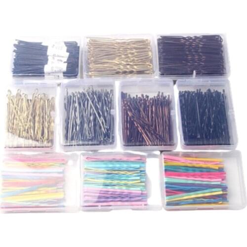 50/100pcs Colorful Wedding Alloy Bobby Pins Hair Clips Hairpins Barrette Hairpins Hair Accessories Black Side Wire Word Folder