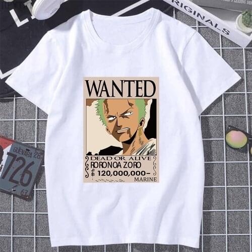 Women T-shirt 2021 One Piece Zoro Poster Summer Anime Couples Unisex Game Kawaii Manga Casual Oversize Tshirt Ullzang Streetwear