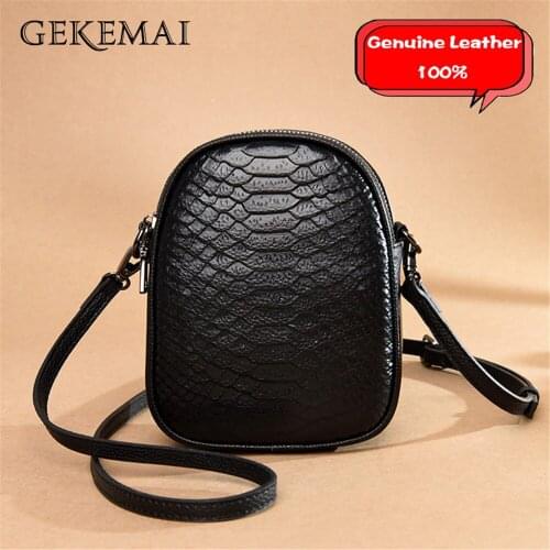 Serpentine Design Ladies Shoulder Bags Genuine Leather Solid Color Women Messenger Bag Travel Bags Multifunctional Wallet Sac