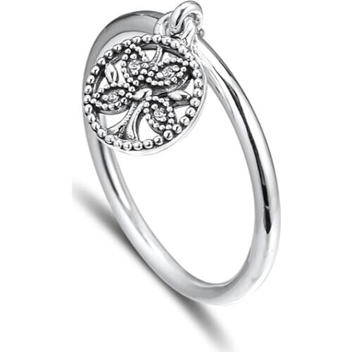 Genuine 925 Sterling Silver Tree of Life Ring Party Wedding Rings for Women Gift Fine Jewelry anillos Wholesale