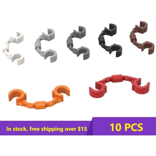 10PCS Bricks Compatible Assembles Particles 61482 Handcuffs Building Blocks Parts DIY Educational Creatives gift Toys