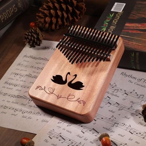 17 Keys Kalimba Thumb Piano High Quality Wood Mbira Body Musical Instruments With Learning Book Kalimba Piano Christmas Gift