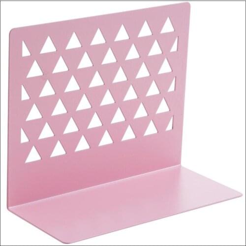 2pcs/lot Metal Hollow Desktop Bookends Organizer Book Ends magazine Book Shelf Holder student Bookrack for Home Office