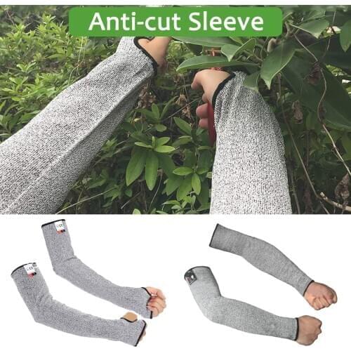 2PCS Safety Arm Sleeve Anti Cut Puncture Proof Guard Bracers Protector Work Arm Anti-cut Protective Safety Gloves