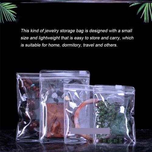 20/50/100PCS Jewelry Storage Bags Reclosable Gifts Necklace Earring Bags Transparent Portable Earring Holders Dropshipping