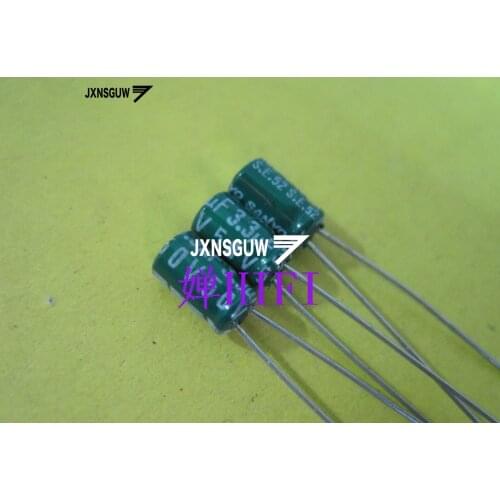 20PCS Original SANYO 50V3.3UF 4X7MM Green Aluminum electrolytic capacitors 3.3uF/50v 3.3UF 50V