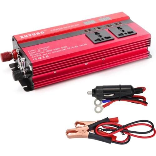 4000W Solar Power Inverter Sine Wave LED 4 USB DC12/24V To AC110V/220V Convert E7CA