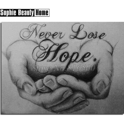 5D Diy Diamond Painting Hands and Hope Cross Stitch Pattern Full Diamond Embroidery Diamond Mosaic Needlework Decor 194008