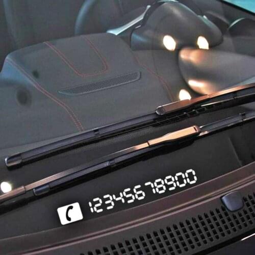 Aliauto Reflective Temporary Parking Card Car Essential Supplies Phone Number Plates for VW Golf Skoda Ford Focus Peugeot Toyota