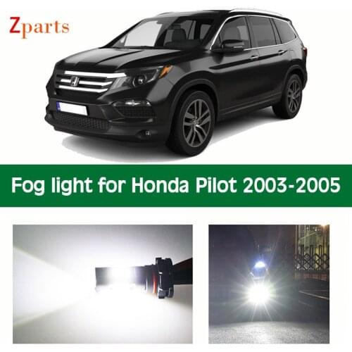 Car LED Fog Light For Honda Pilot 2016 2017 White Yellow Foglamp Bulb White Daytime Running Lights 12V 6000K Accessories