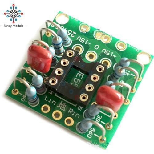 Dual OP Amp Board Preamp DC Amplification PCB for NE5532 OPA2134 OPA2604 AD826