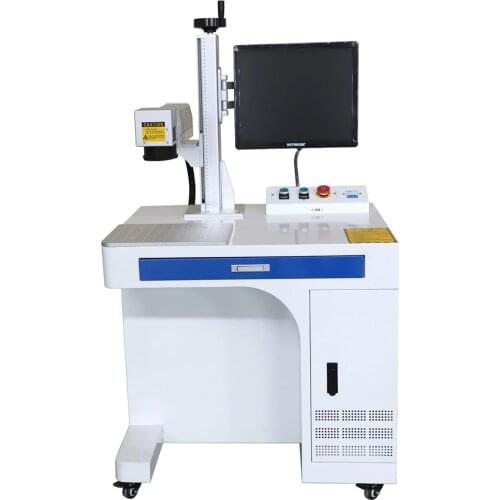 China outstanding fiber laser marking machine with rotary 30W Raycus metal engraving machine for sale