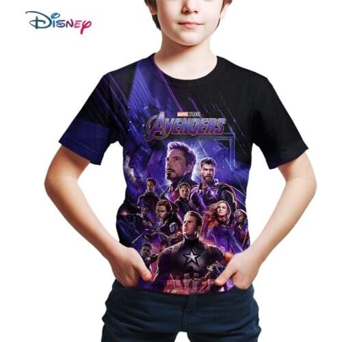 Summer Disney Marvel Iron Man T-shirt Kids Boys girls Clothes Super hero Casual Clothes Clothing for Kids Boys Girls Tshirts