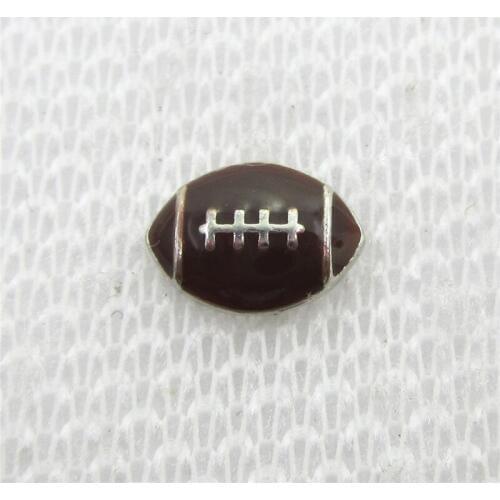 Hot Selling 20pcs/lot US Football Floating Charms Living Glass Memory Lockets Floating Charms DIY Jewelry Accessory