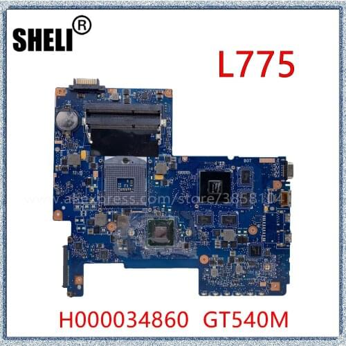 SEHLI For Toshiba Satellite L775 Laptop Motherboard With GT540M H000034860 HM65 DDR3 Mainboard