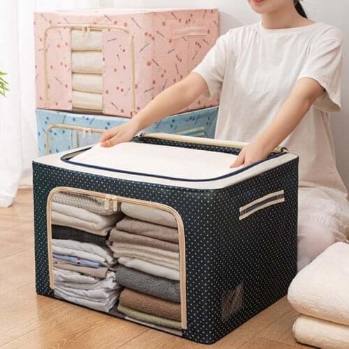 Mcao Large Capacity Clothes Storage Box Foldable Dustproof Closet Organizer Oxford Cloth Luggage Blanket Quilt Sorting BagTJ2382