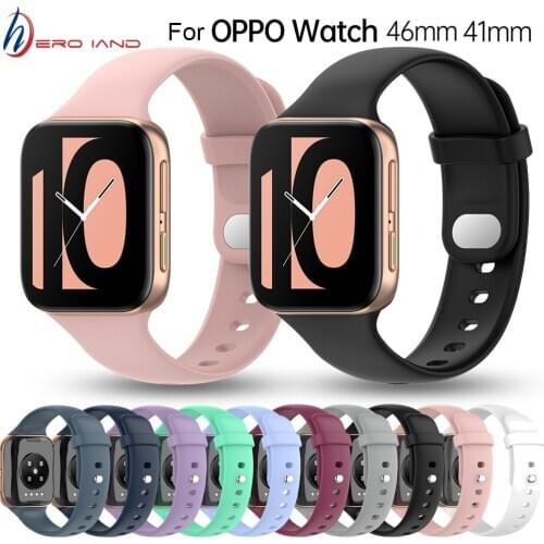 Soft Silicone Sport Watch Strap for OPPO 41 46mm Smart Watchband Colorful Wristband Sport Band Bracelet Oppo Watch Accessories