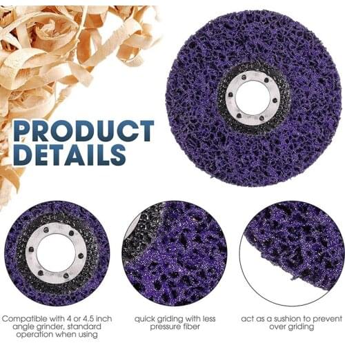 4-Piece Set of Angle Grinder Disc Wood Carving Disc and Polishing Wheel, Used for Angle Grinder Polishing to Remove Rust