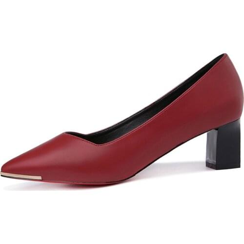 Pointed Thick Heel Low-Top Shoes Shallow Mouth WomenS Shoes Water Platform WomenS Shoes