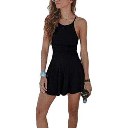 Hot Sale Sports Vestidos Womens Dress Sports Tennis Dresses Sexy Sleeveless Strap Dress Ladies Slim Sports Dress For Ladies