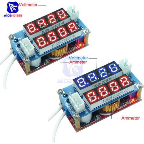 5A CC CV Step Down Buck Boost Charging Module B&R R&R 0.28" LED Digit Tube Display Voltmeter Ammeter Driver for Arduino