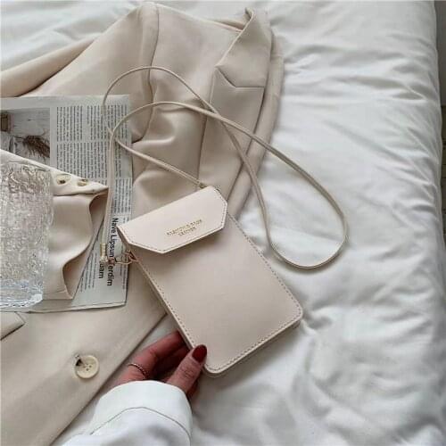 Transparent Cross-Body Bags For Women Solid Color 2021 New Designer All-Match Mini Square Mobile Phone Shoulder Bags Coin Purse