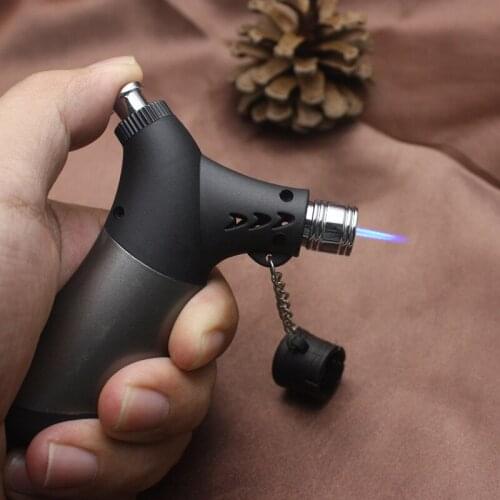 Straight Into Butane Torch Lighter Metal Turbine Windproof Smoking Accessories for Weed Cute for Girls Gift for Men