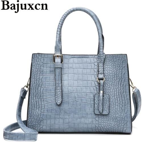 Luxury Brand Women Crocodile pattern Handbags Designer Leather Crossbody Bags for Women 2021 New Big Tote 3 layers Shoulder Bag