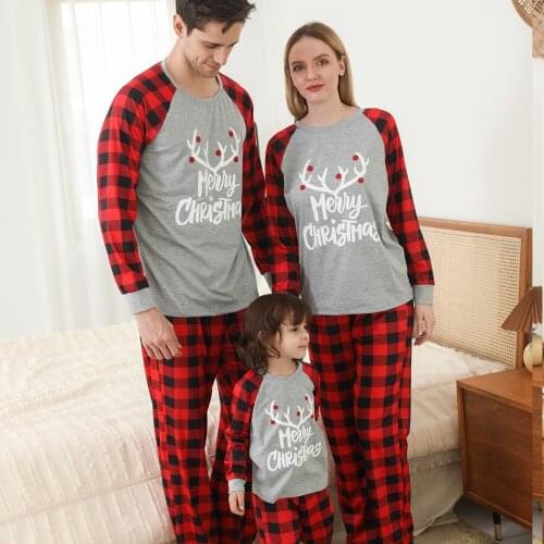 Christmas Family Matching Pajamas Set 2021 New Xmas Family Clothing Sets Sleepwear Parent-child Clothes Baby Rompers Family Look