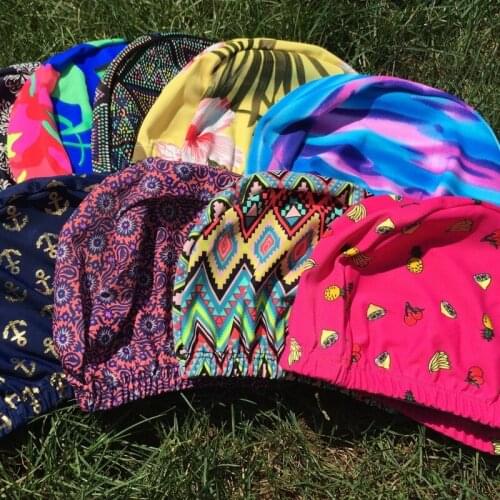 Swimming cap General elastic lycra swimming cap for adults and children For use in hot spring swimming pool