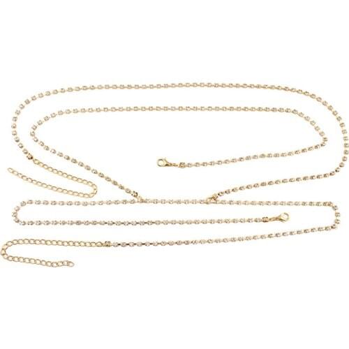 Rhinestone Bo dy Chains women necklaces Harness bo dy chain bra Sparkle Sexy Bikini Ch ain Fashion Crystals Body Jewelry