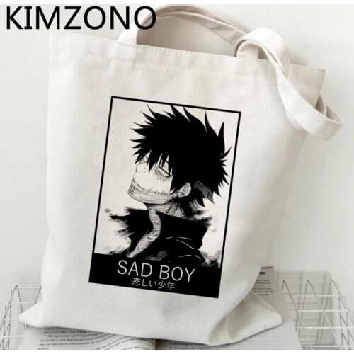 My Hero Academia Dabi shopping bag shopper shopper shopping handbag grocery cotton bag foldable sacola bolsa compra shoping grab