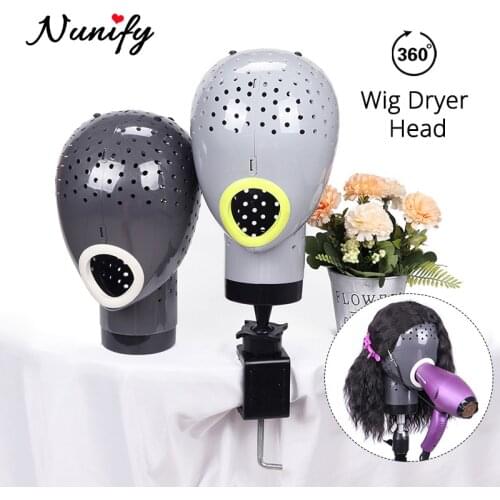 Nunify Fresh Wigs Head Drying Drying Mannequin Head With Holes Wig Cap Hair Nets Cloth Dryer Head Underwear Dryer Tools