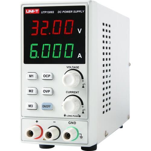 UNI-T UTP1306S DC Power Supply Variable,32V/6A Adjustable Switching Regulated Power Supply Digital,with Crocodile clip 220V 50Hz