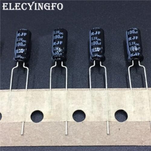 100pcs 100uF 6.3V100uf Japan ELNA RJF Series 5x11mm 6.3V100uF Super Low Impedance High Reliability Capacitor for Audio