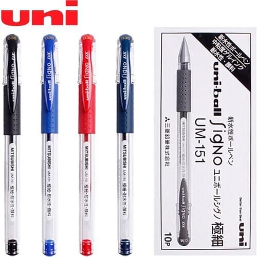15 Pcs/Lot Uni-Ball Signo UM-151 0.38/0.5mm Water resistance Signature Student Exam office writing