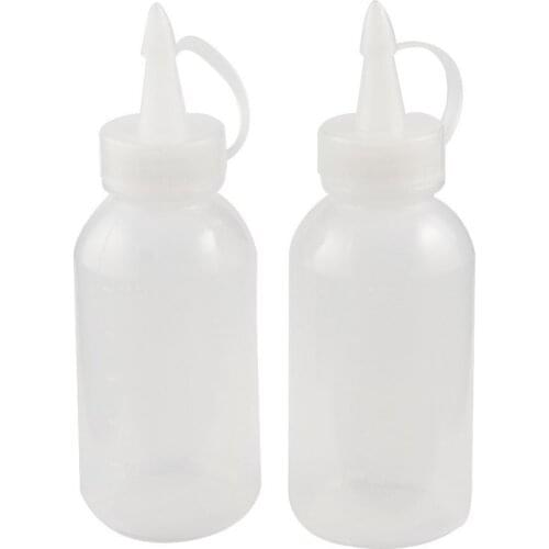 2Pcs Portable 100ML Glue Applicator Plastic Reuse Needle Squeeze Bottle For Paper Quilling DIY Handmade Scrapbooking Craft Tool