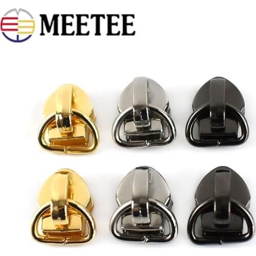 20pcs D Ring Zipper Sliders for 5# Sewing Metal Nylon Zippers DIY Zip Head Bag Pocket Repair Kits Replacement Tailor Tools