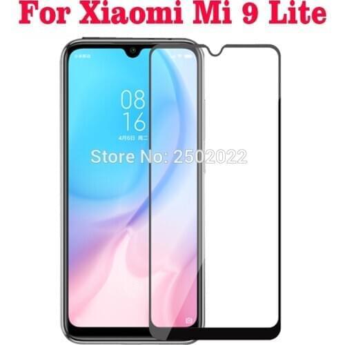 5pcs 9D Full Cover Tempered Glass For Xiaomi Mi 9 Lite Se Black Tempered Glass Screen Protector Film For Mi 9 lite