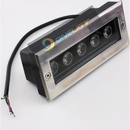 Rectangular LED Underground Light 5x2W AC110V/220V/DC12V 10W Long Inground Lamps Bar stage Garden Floor Outdoor Lighting 8pcs